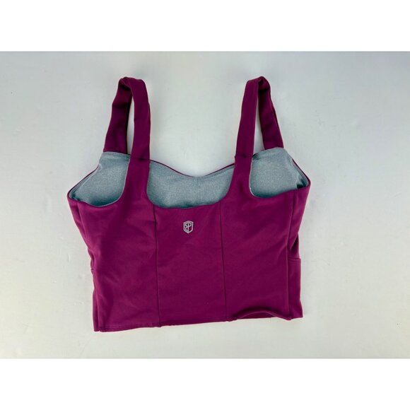 Born Primitive NWOT Extend Longline Sports Bra Crop Top in Magenta Size Medium - Picture 3 of 11